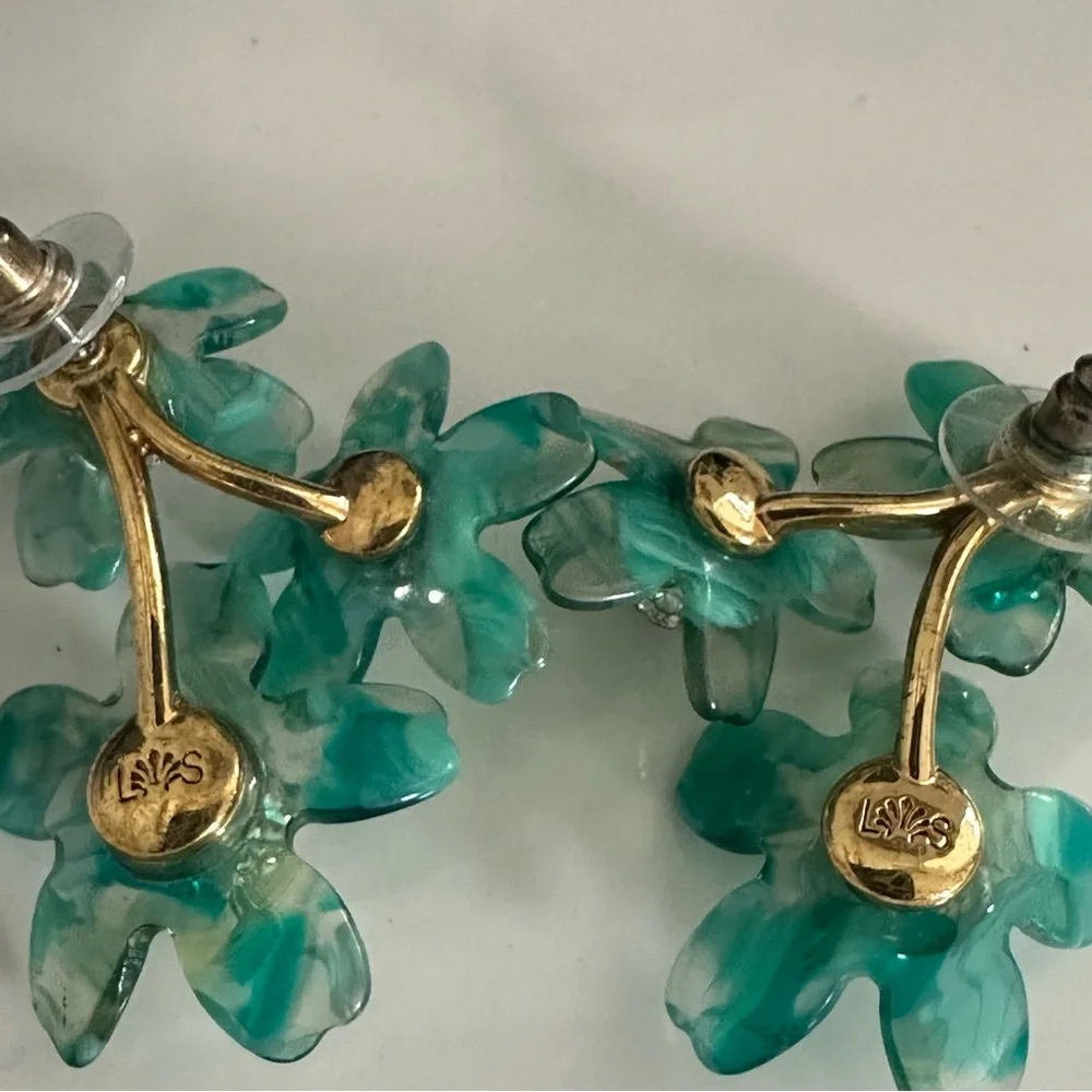 Lele Sadoughi Garden Bouquet Earrings Green
